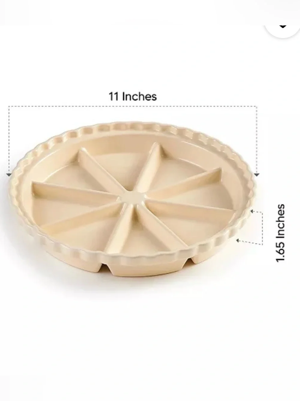 King Arthur Baking Scone Plate. 11” Creamy Yellow color.